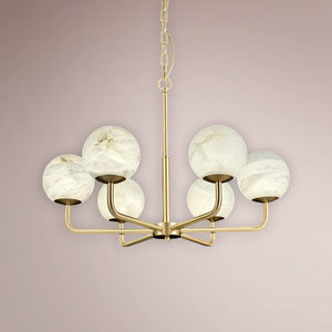 Ortena Alabaster Globe Chandelier
