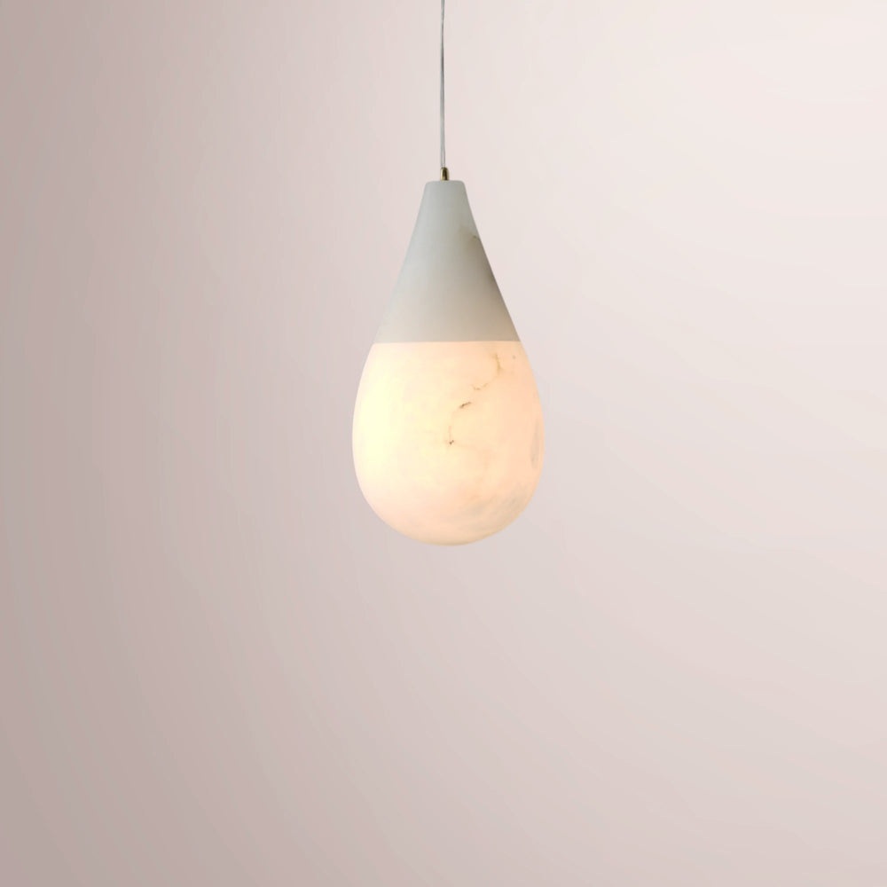 Auras Alabaster Water-Drop Pendant
