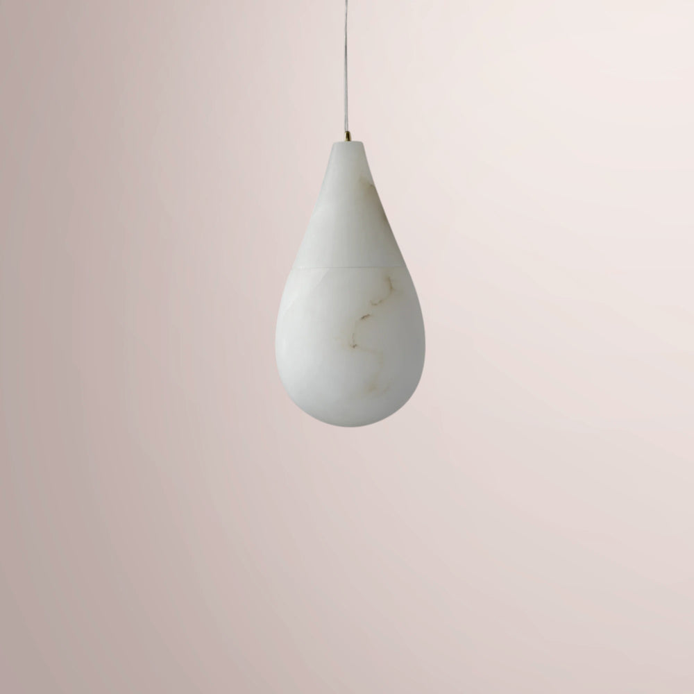 Auras Alabaster Water-Drop Pendant