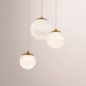 Julie Alabaster Round Chandelier