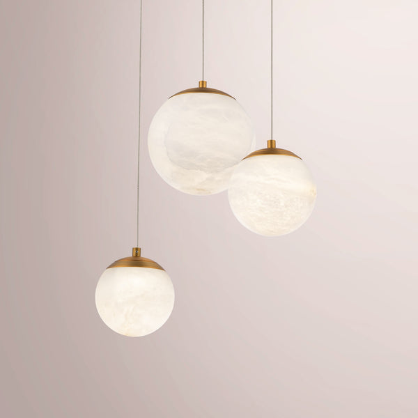 Julie Alabaster Round Chandelier