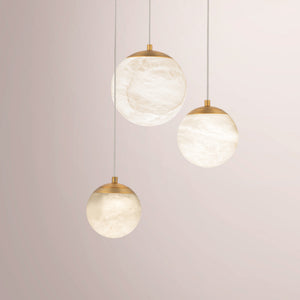 Julie Alabaster Round Chandelier