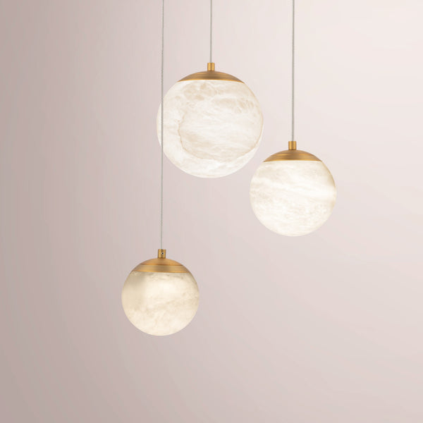 Julie Alabaster Round Chandelier