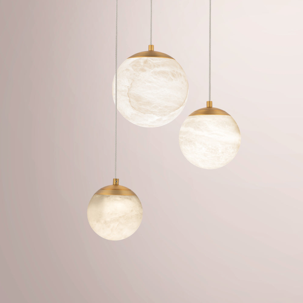 Julie Alabaster Round Chandelier