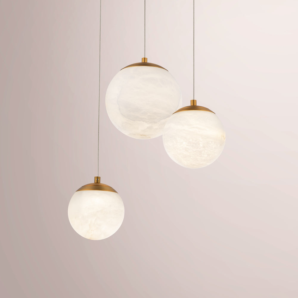 Julie Alabaster Round Chandelier
