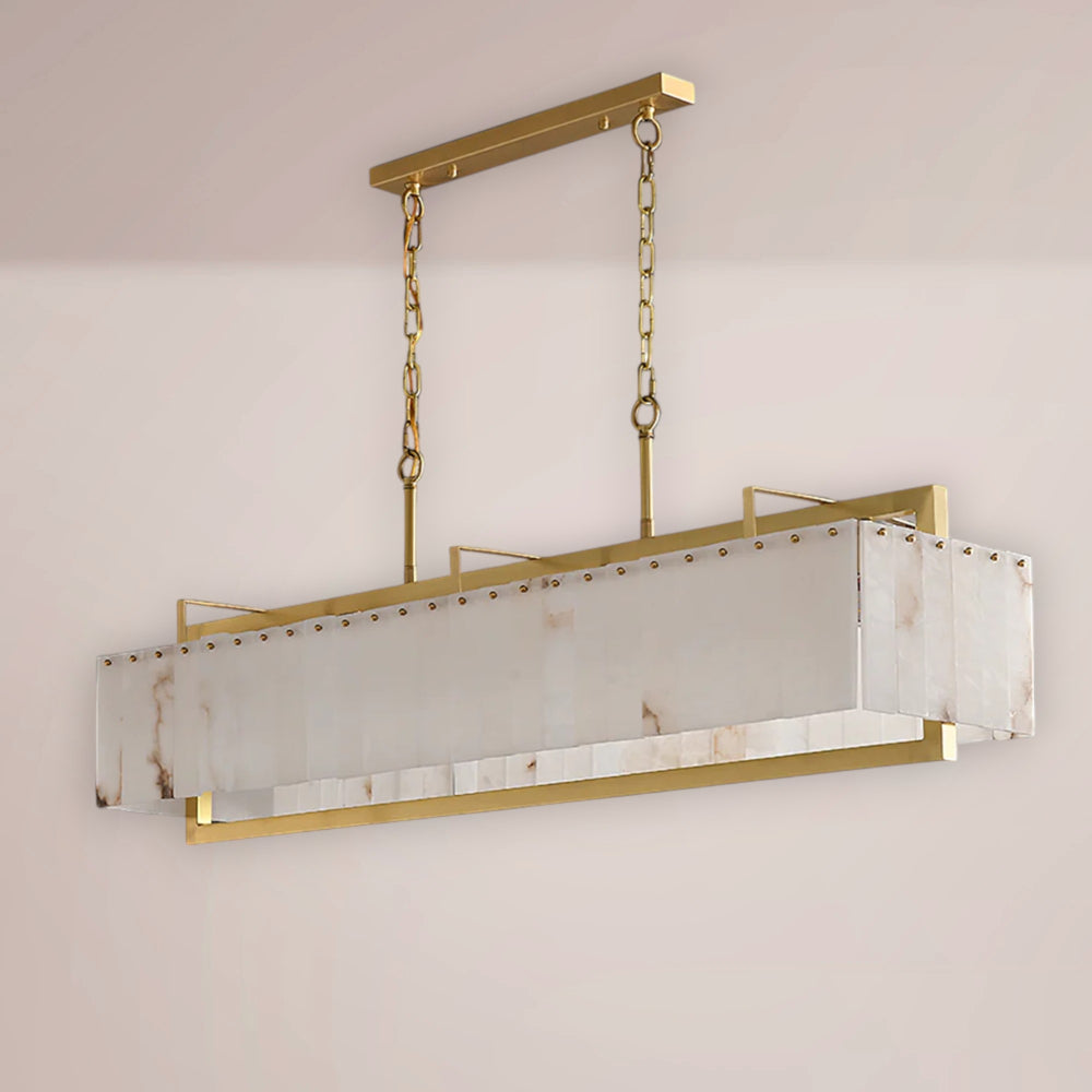 Quirex Panel Alabaster Linear Chandelier