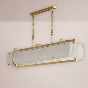 Quirex Panel Alabaster Linear Chandelier