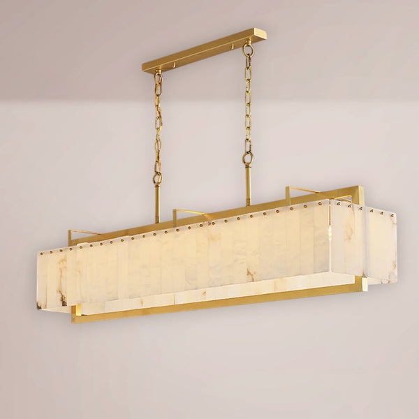 Quirex Panel Alabaster Linear Chandelier