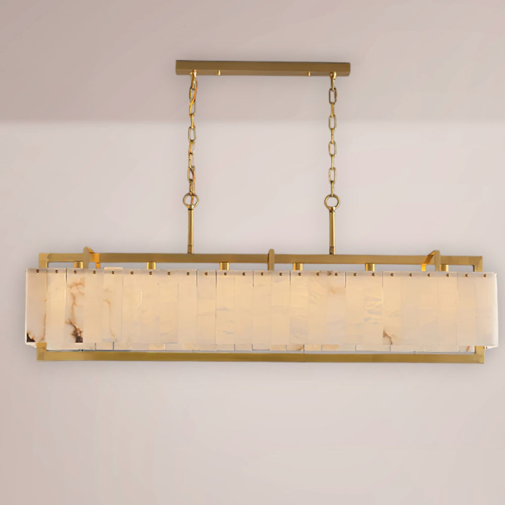 Quirex Panel Alabaster Linear Chandelier