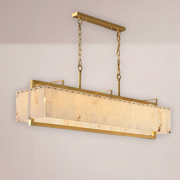 Quirex Panel Alabaster Linear Chandelier