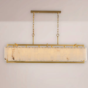 Quirex Panel Alabaster Linear Chandelier