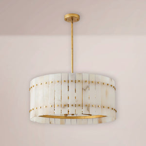 Velmont Alabaster Drum Chandelier