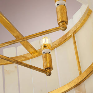 Velmont Alabaster Drum Chandelier
