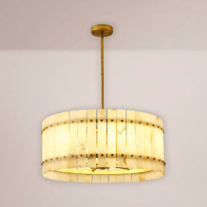 Velmont Alabaster Drum Chandelier
