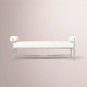 Calix Series Fabric Double-Bolster End-of-Bed Bench