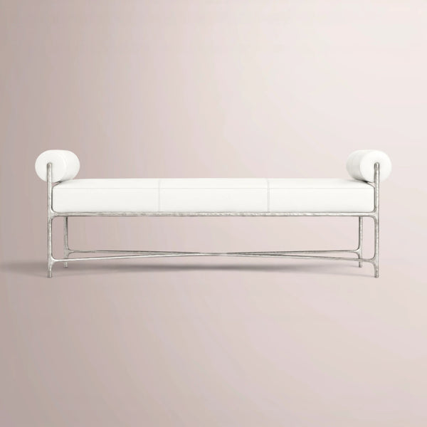 Calix Series Fabric Double-Bolster End-of-Bed Bench