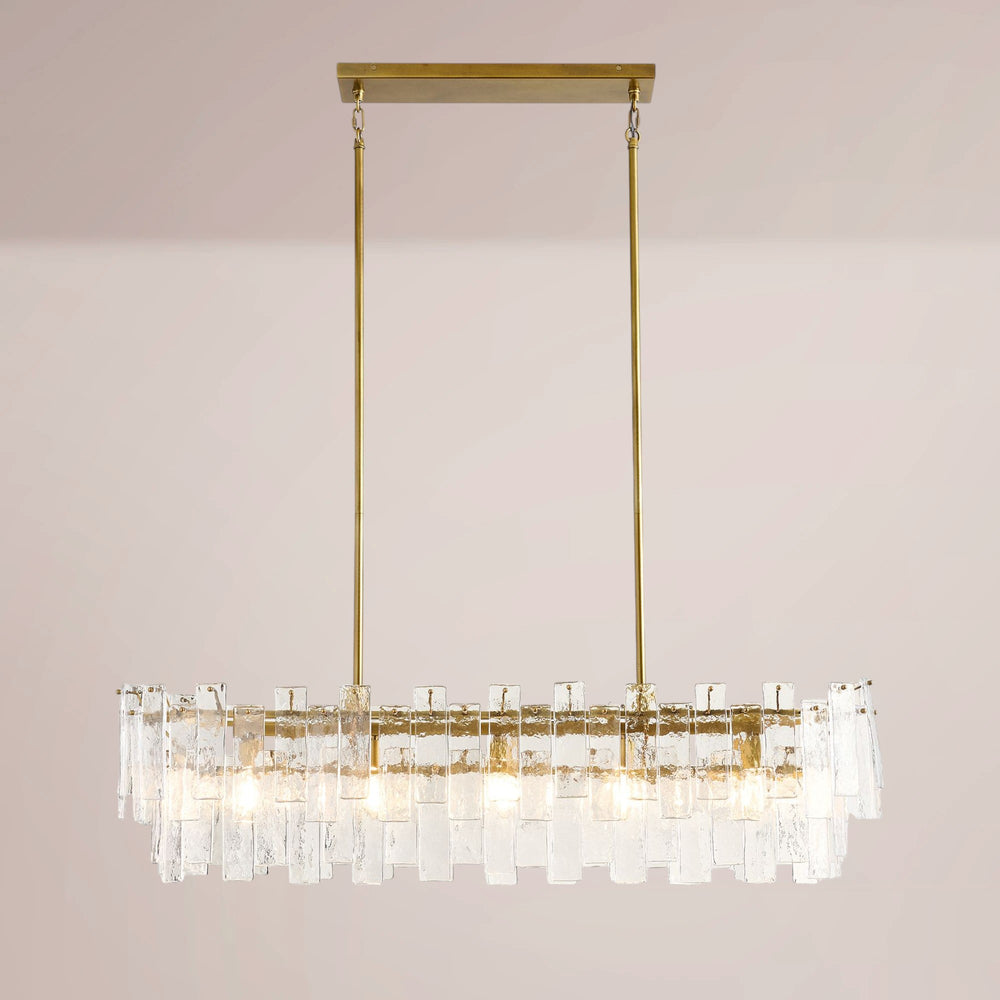 Cascina Cast Glass Linear Chandelier