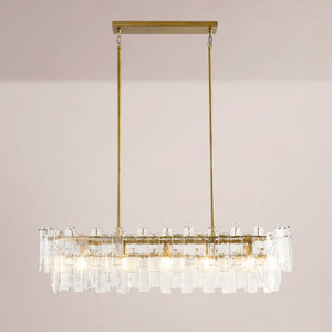 Cascina Cast Glass Linear Chandelier