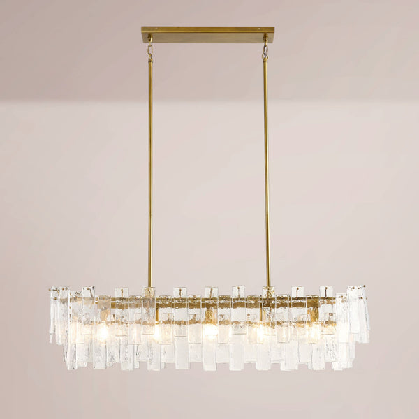 Cascina Cast Glass Linear Chandelier
