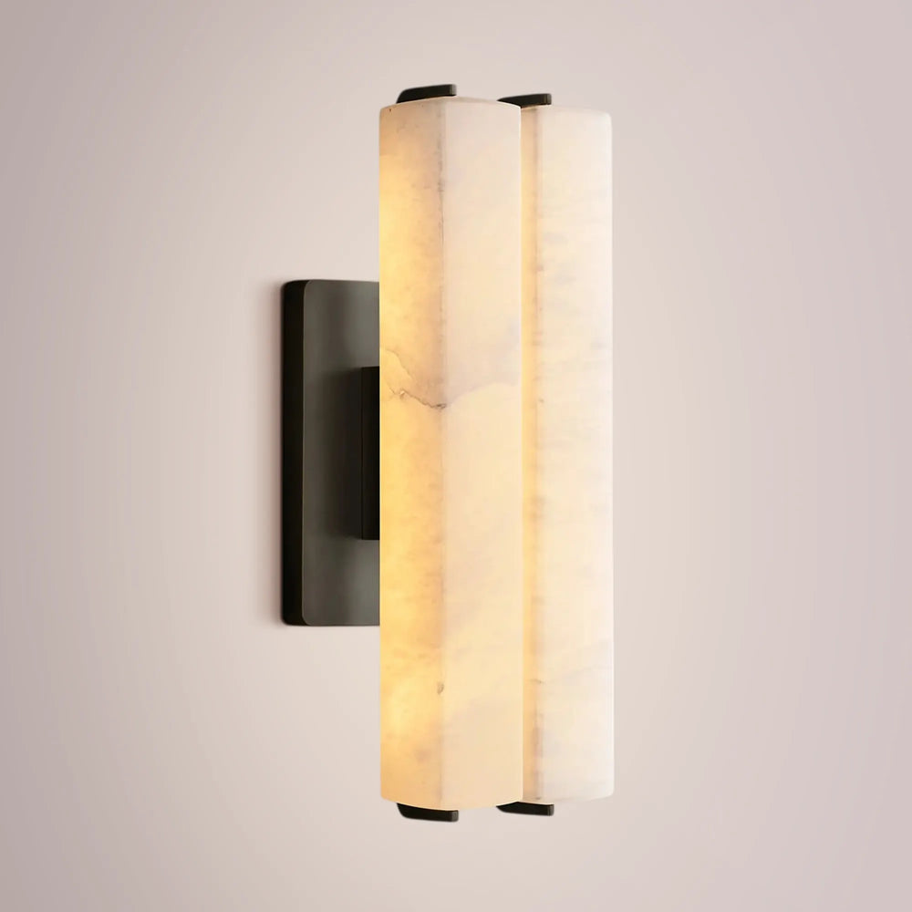 Aulubon Alabaster Double Sconce