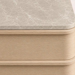 Linee Emperador Closed Nightstand