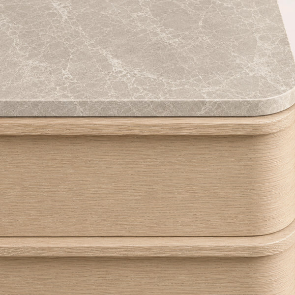 Linee Emperador Closed Nightstand