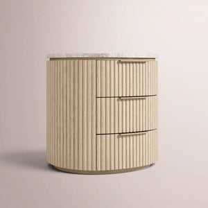 Solenne Emperador Closed Bedside Table