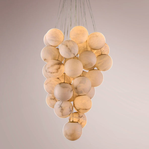 Dovian Cluster Alabaster Globe Chandelier
