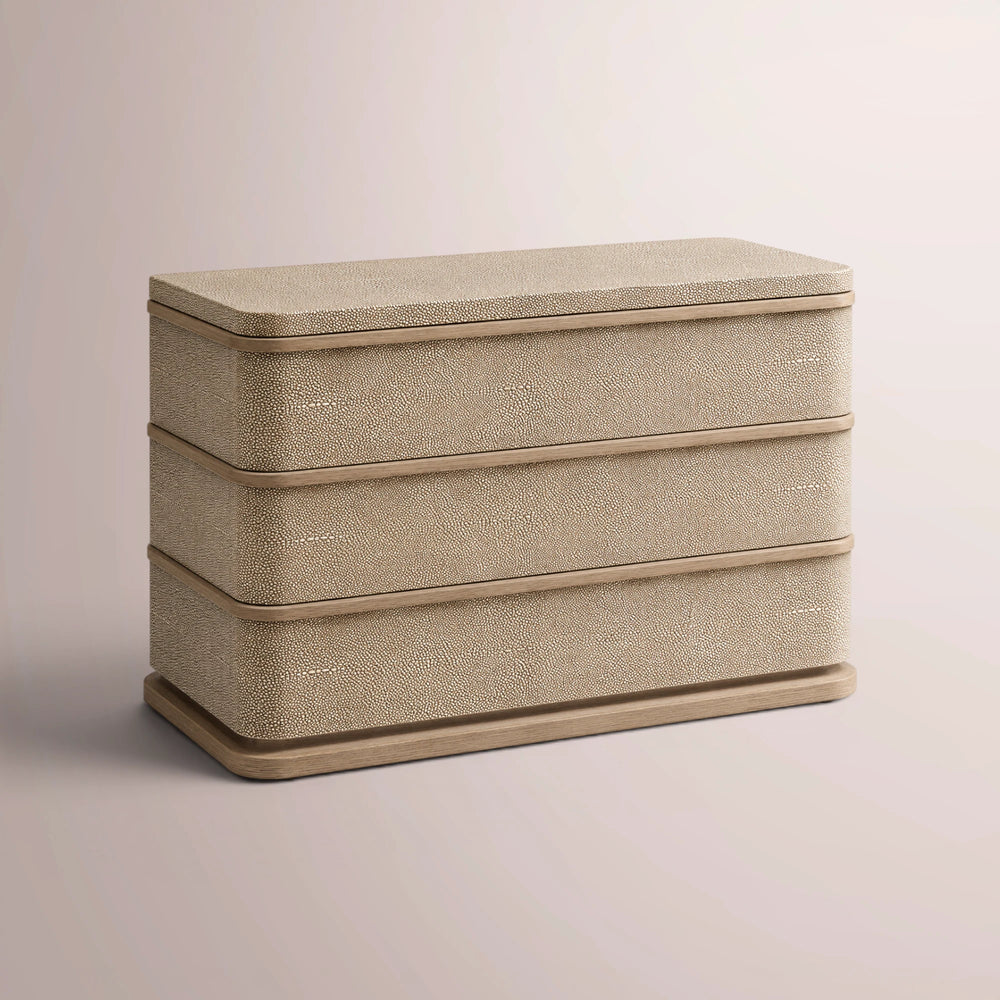 Linee Shagreen Closed Nightstand