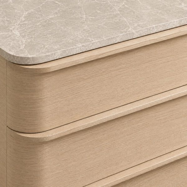 Linee Emperador Closed Nightstand