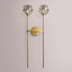 Multiaspect Cristal Clear Glass Grand Double Sconce
