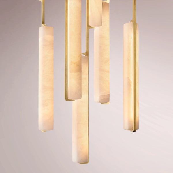 Aulubon Alabaster Round Chandelier