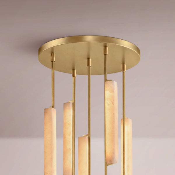 Aulubon Alabaster Round Chandelier
