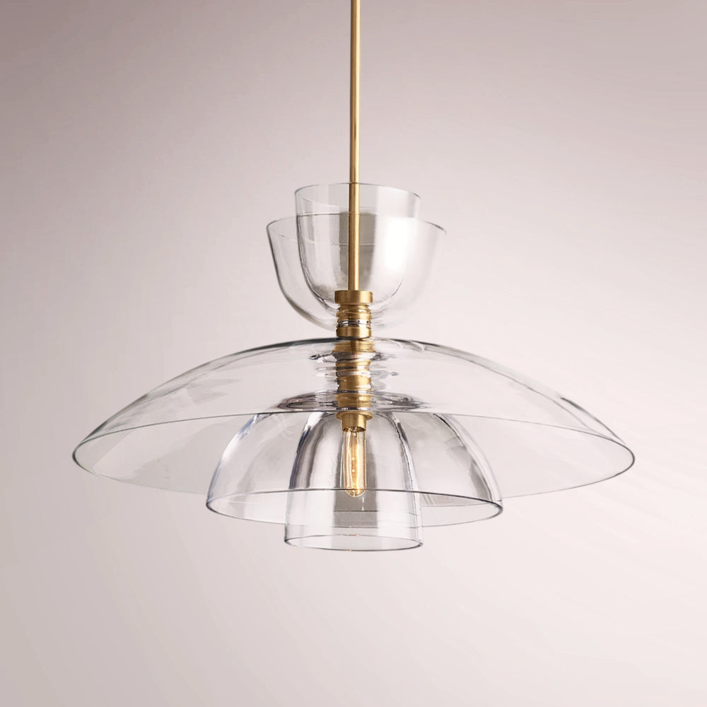 Blon Clear Glass Cloche Grand Pendant