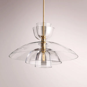Blon Clear Glass Cloche Grand Pendant