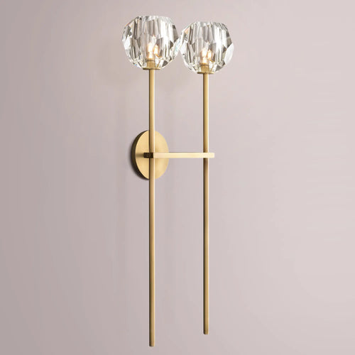 Multiaspect Cristal Clear Glass Grand Double Sconce