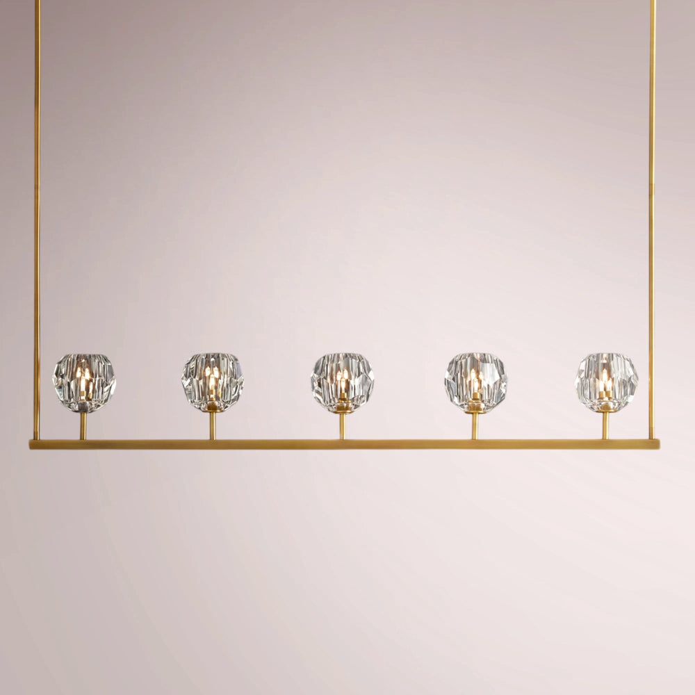 Multiaspect Cristal Glass Linear Chandelier