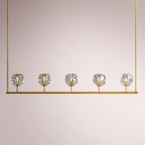 Multiaspect Cristal Glass Linear Chandelier