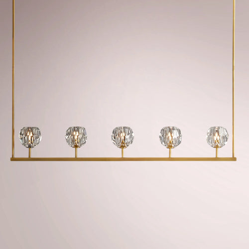 Multiaspect Cristal Glass Linear Chandelier
