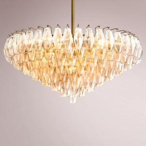 Chiaha Clear Glass Tiered Round Chandelier