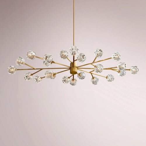 Multiaspect Cristal Glass Oval Chandelier