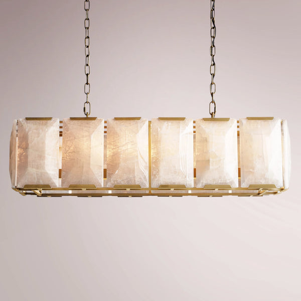 Barlow Calcite Rectangular Chandelier