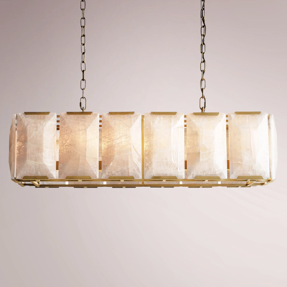 Barlow Calcite Rectangular Chandelier