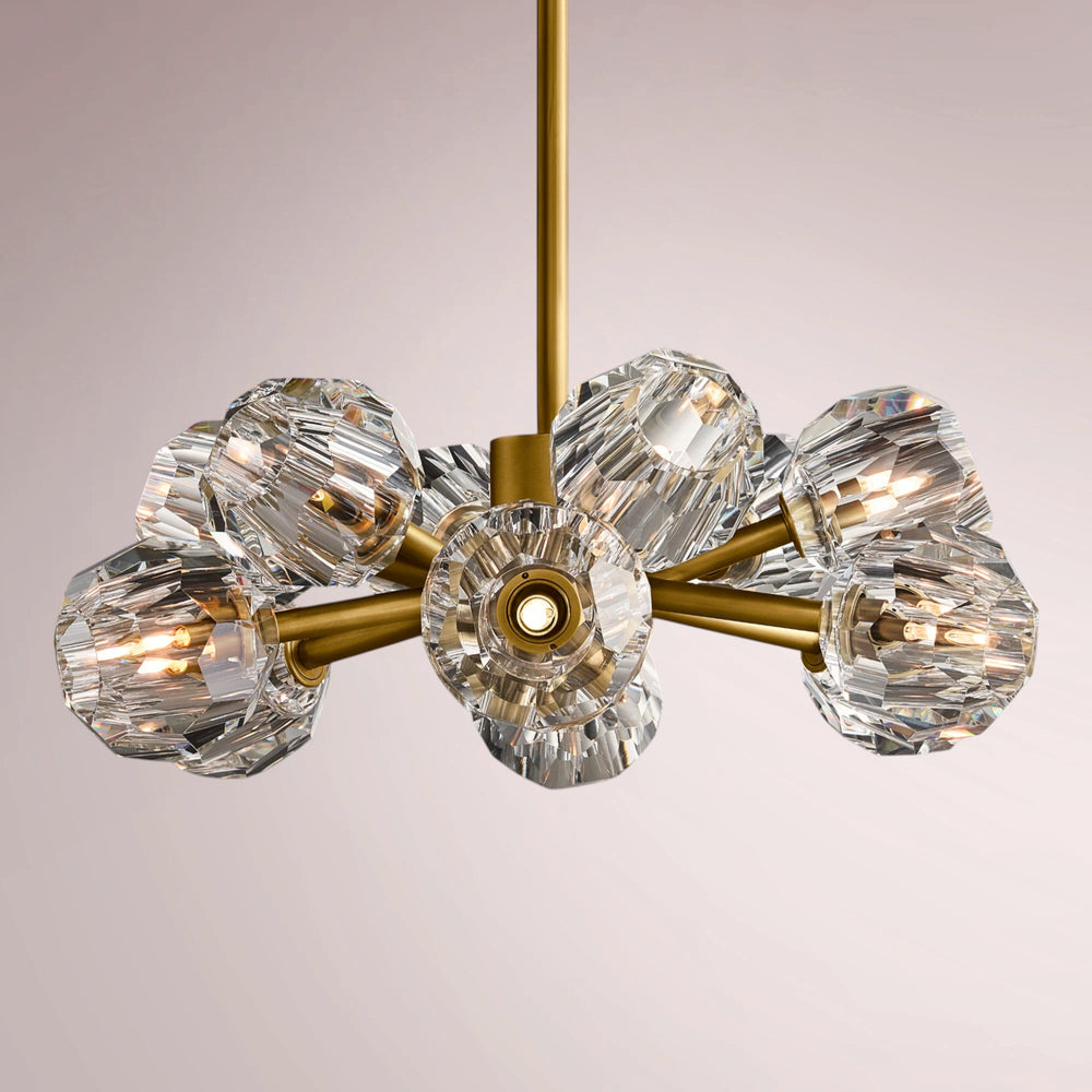 Multiaspect Cristal Glass Round Chandelier