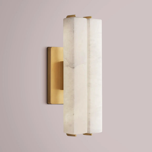 Aulubon Alabaster Double Sconce