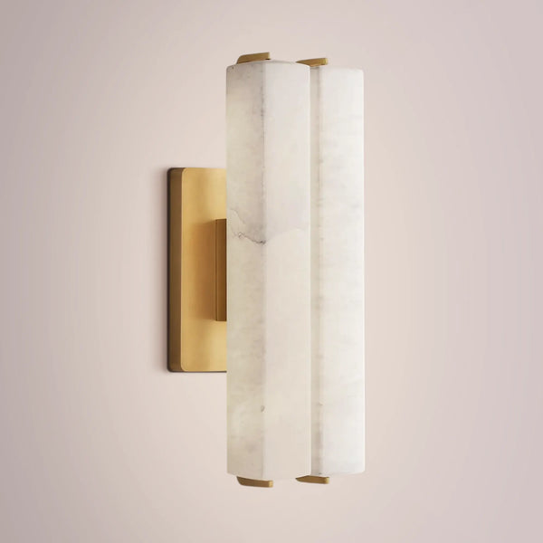Aulubon Alabaster Double Sconce