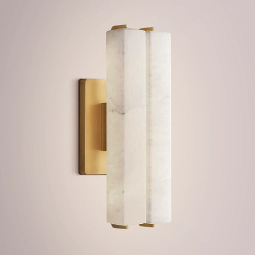 Aulubon Alabaster Double Sconce