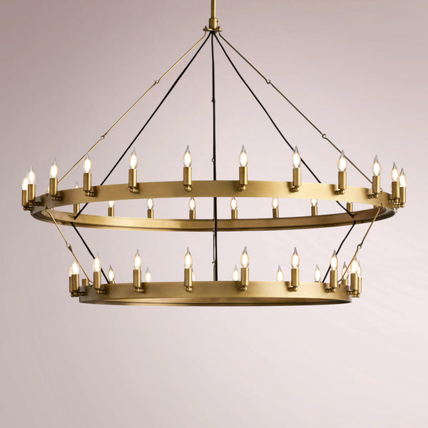 Cemino Vintage Candelabra Two-Tier Chandelier