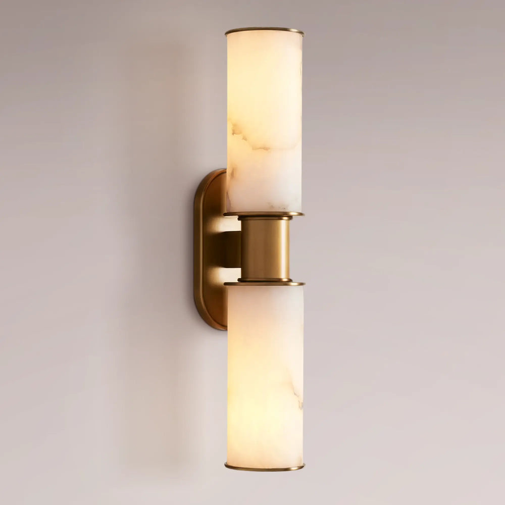 Harlen Double Sconce in Alabaster