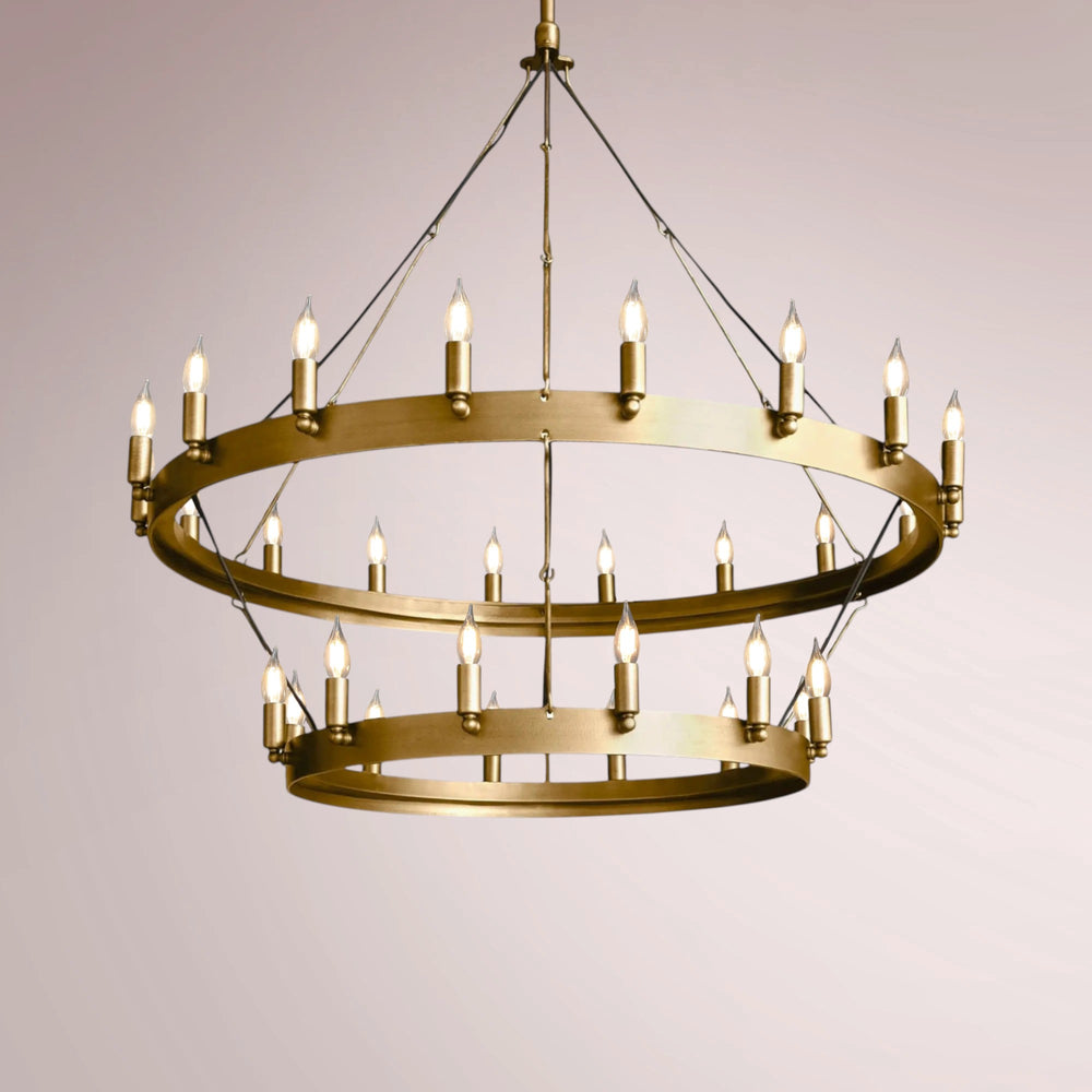 Cemino Vintage Candelabra Two-Tier Chandelier